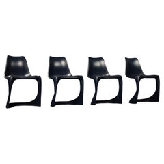 Used Navy Blue Space Age Modo 290 Chairs by Steen Østergaard for Nielaus, Set of 4