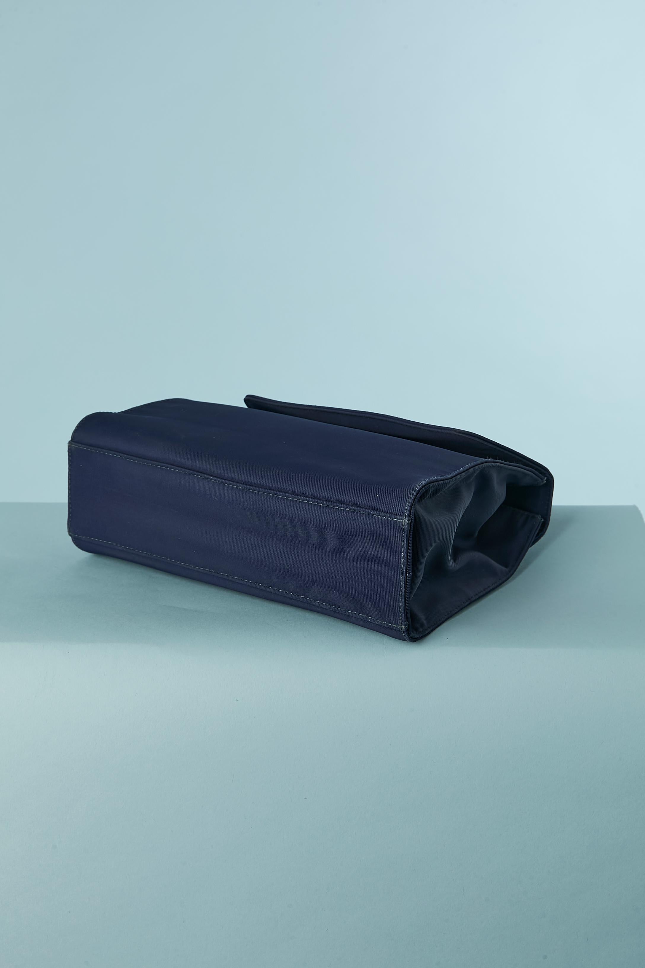 Navy blue structured shoulder bag Karl Lagerfeld In Excellent Condition For Sale In Saint-Ouen-Sur-Seine, FR