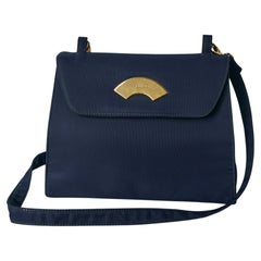 Vintage Navy blue structured shoulder bag Karl Lagerfeld 