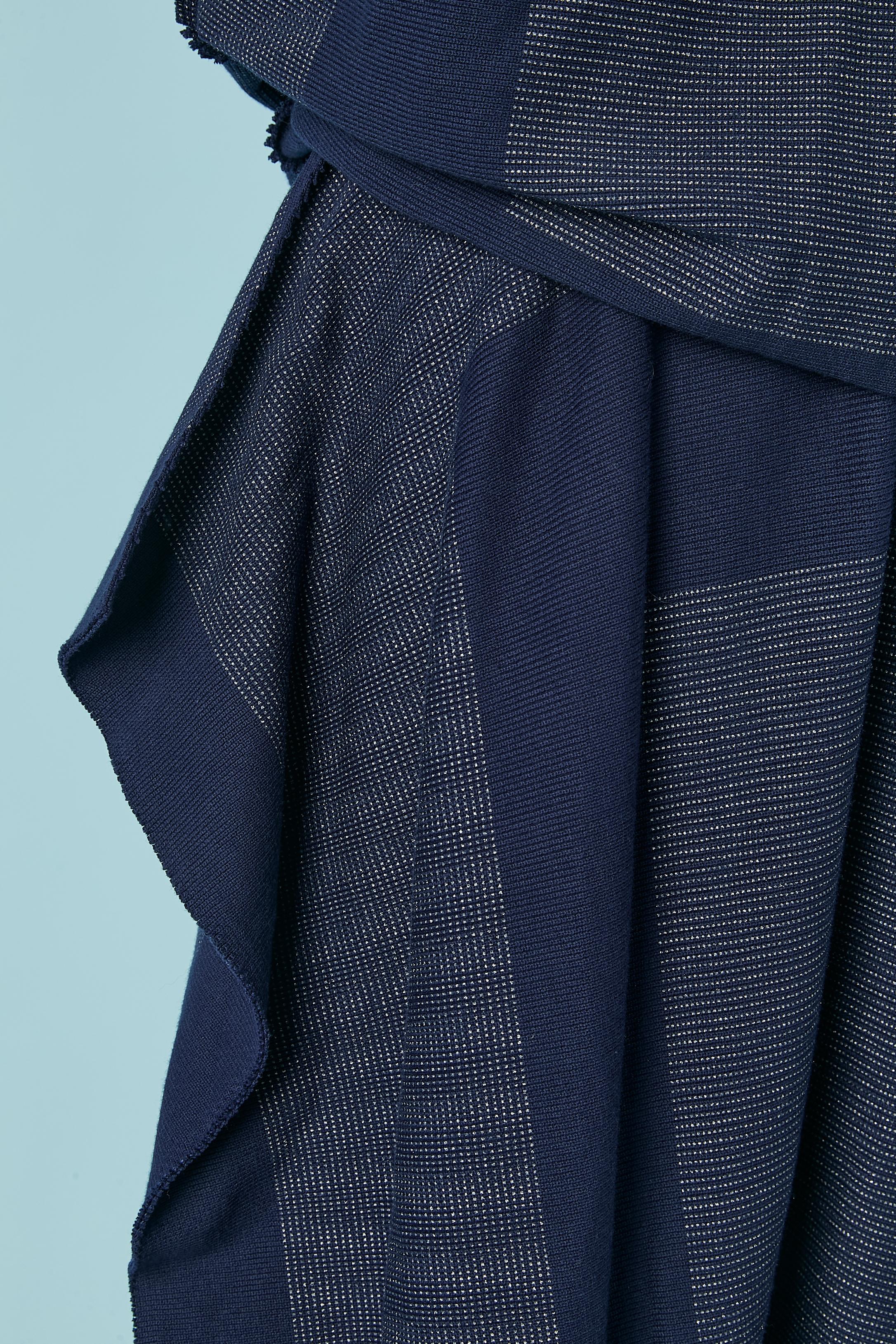 Maglione e pantaloni blu navy in maglia jacquard ISSEY MIYAKE New In condizioni Nuovo in vendita a Saint-Ouen-Sur-Seine, FR