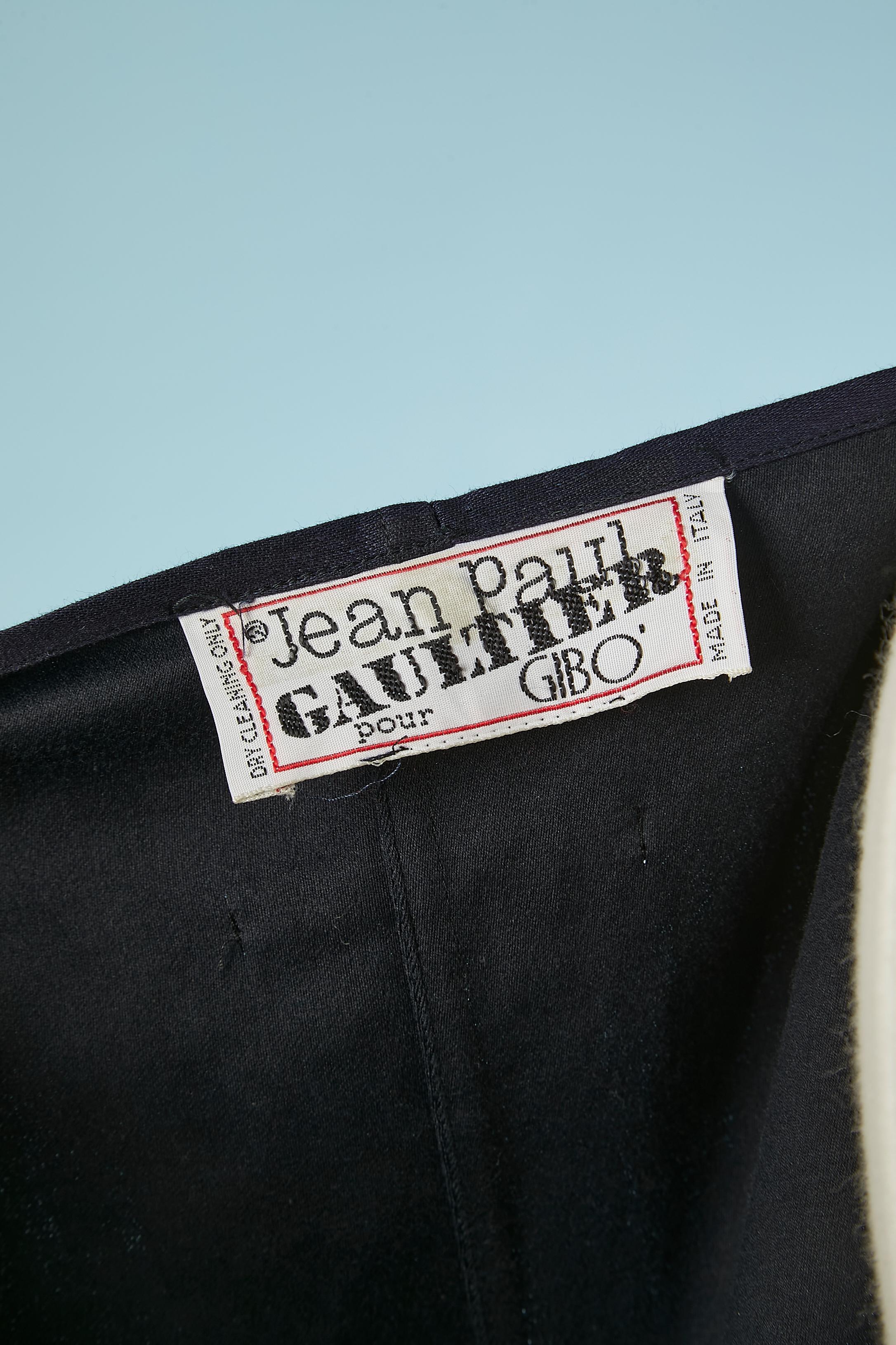 Navy blue trouser suit with Anchor's buttons Jean-Paul Gaultier pour Gibo For Sale 2