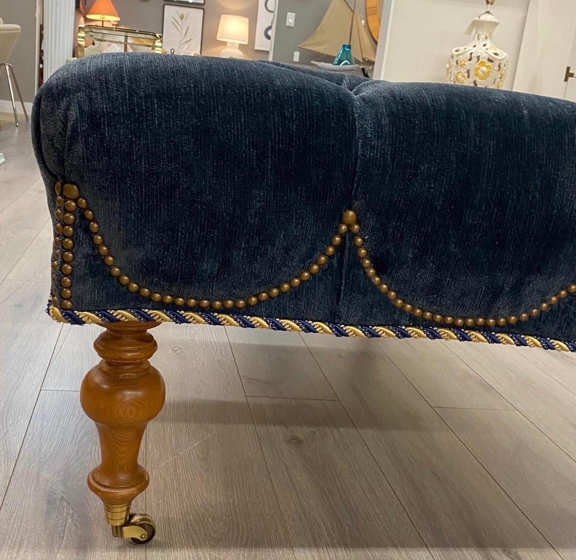 velvet tufted ottoman