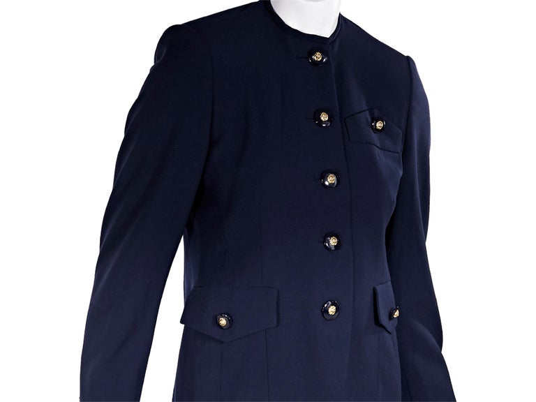 Navy Blue Vintage Chanel Creations Jacket For Sale at 1stDibs