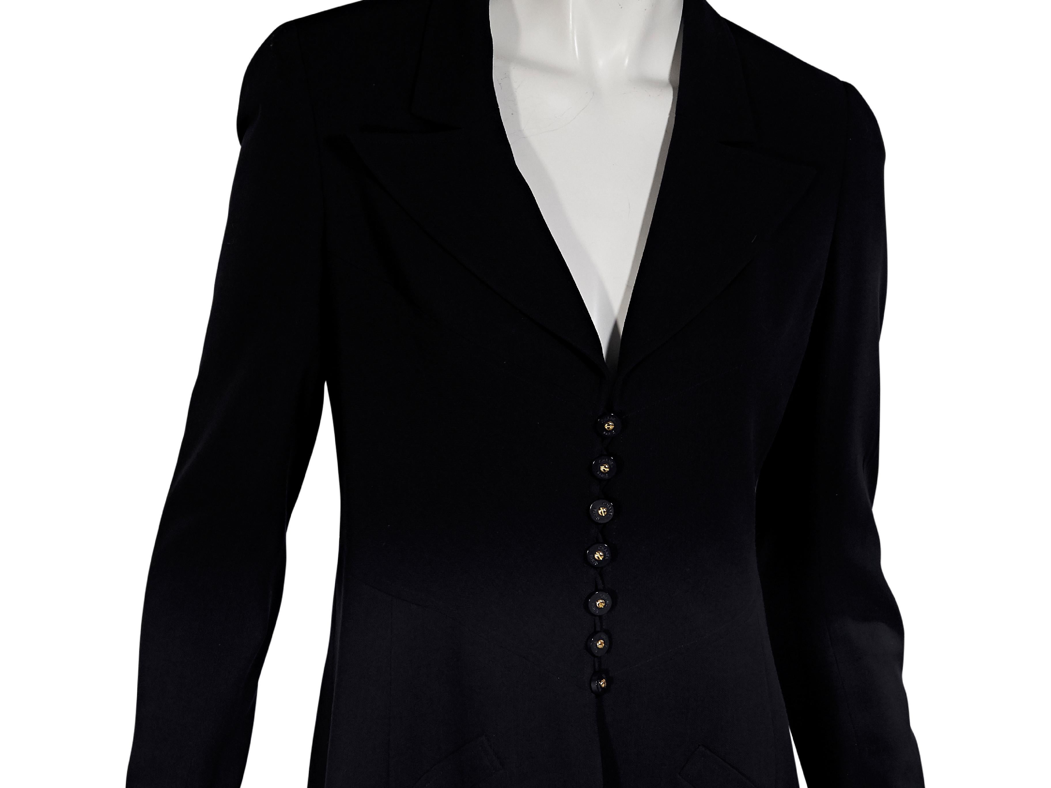 Navy Blue Vintage Chanel Wool Jacket In Good Condition In New York, NY