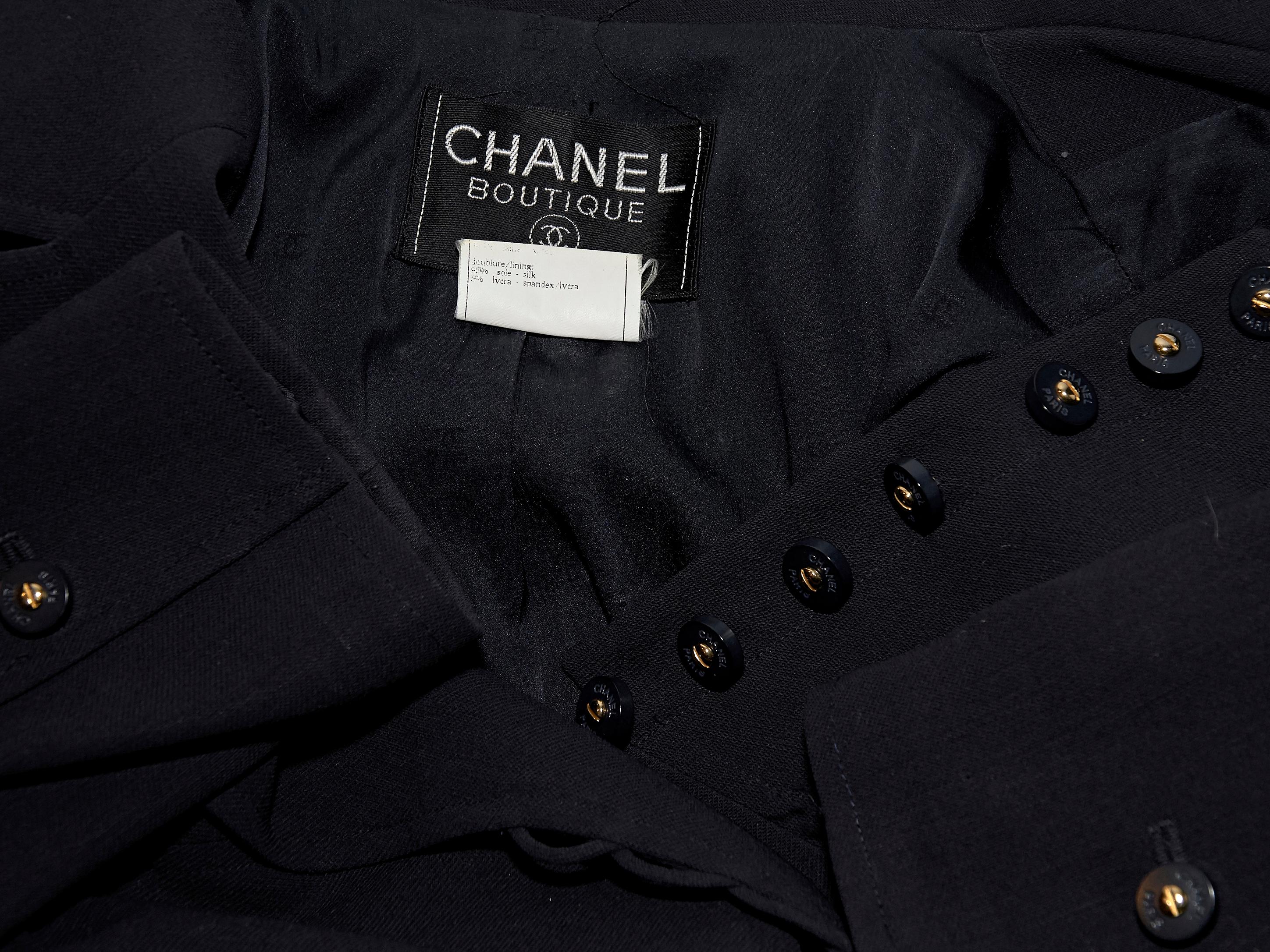 Women's Navy Blue Vintage Chanel Wool Jacket
