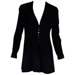 Navy Blue Vintage Chanel Wool Jacket