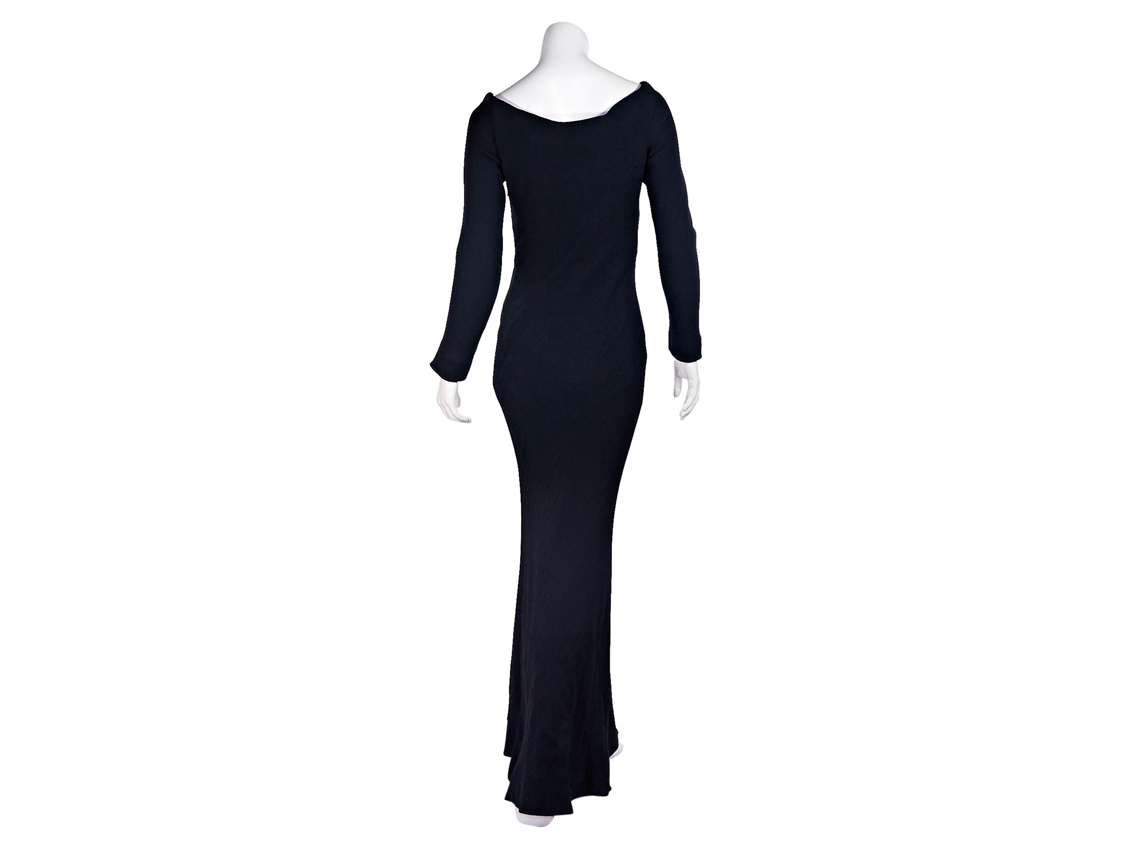 Black Navy Blue Vintage Givenchy Couture Gown