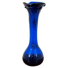Navy Blue Vintage Vase, Poland, 1960s