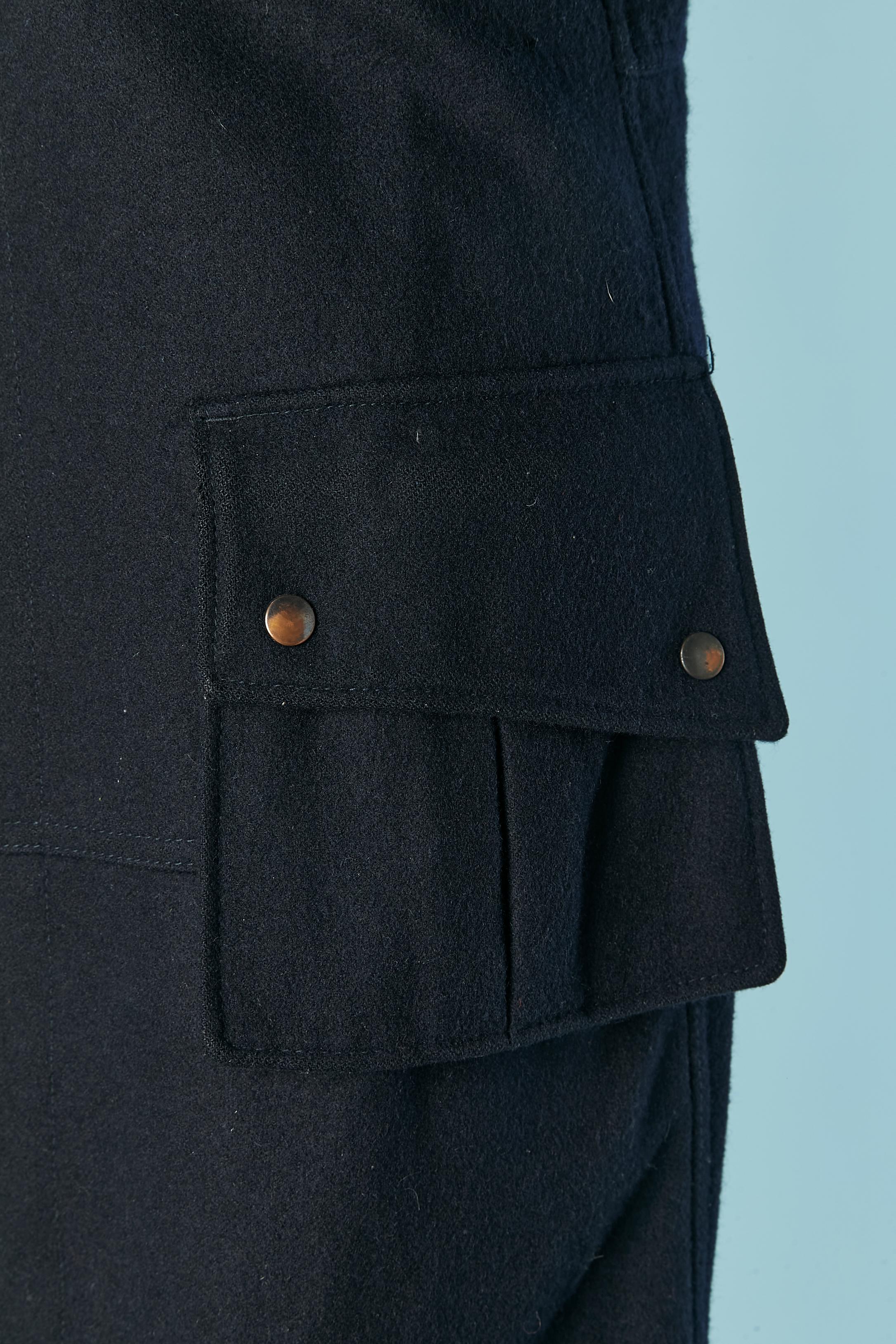 da uomo o donna Cappotto in lana blu navy Junya Watanabe COMME DES GARCONS in vendita