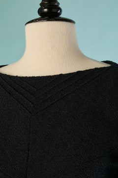 Navy blue wool dress CHANEL