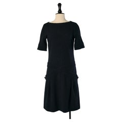 Robe en laine bleu marine Chanel