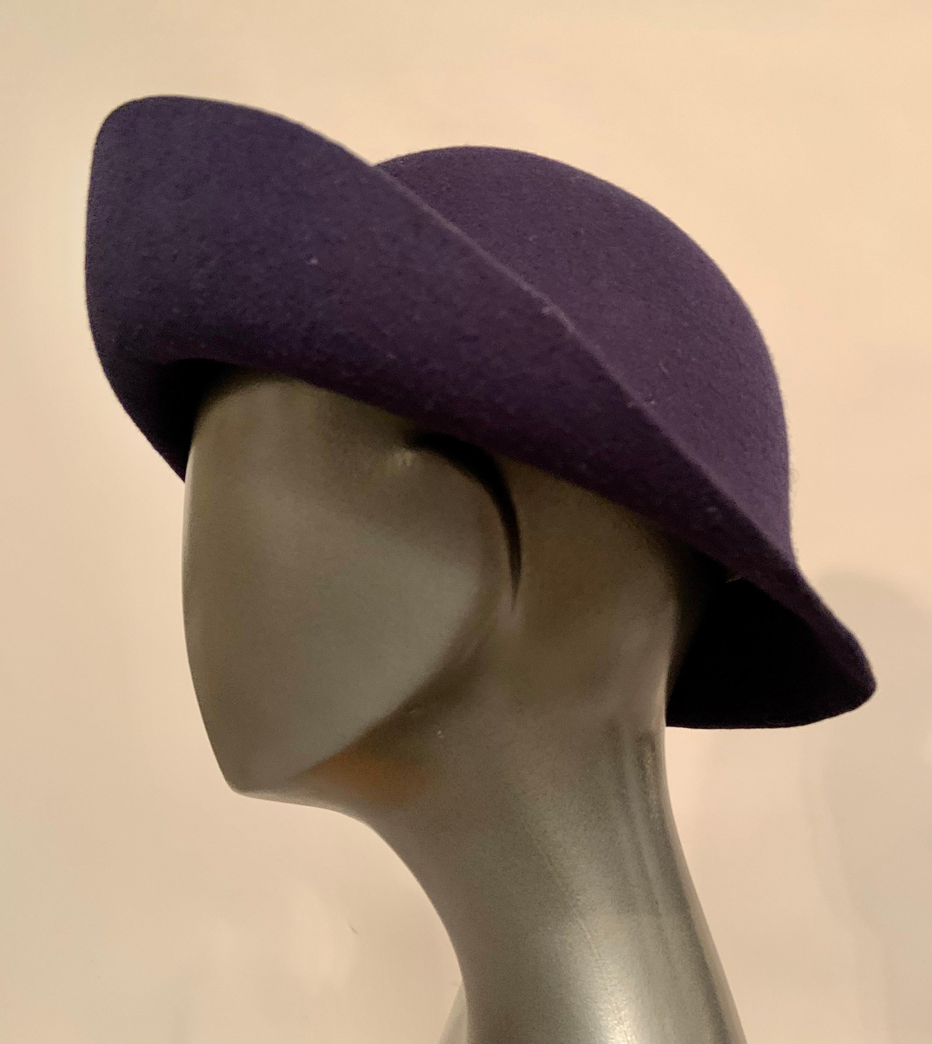 navy felt hat