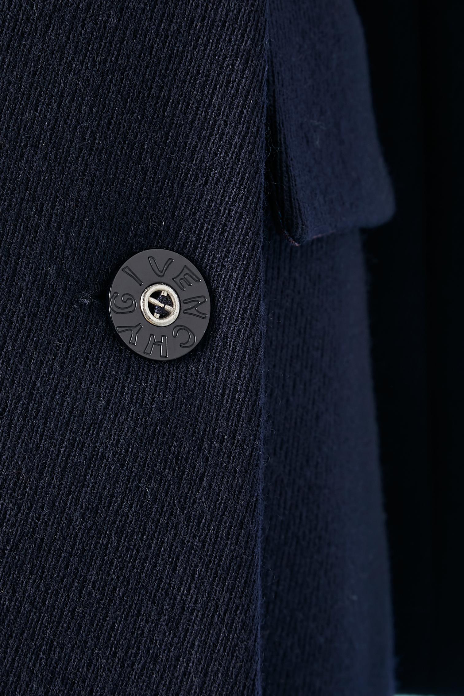 Navy blue wool peacoat Boutiques Givenchy  In Excellent Condition In Saint-Ouen-Sur-Seine, FR