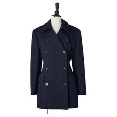 Navy blue wool peacoat Boutiques Givenchy 