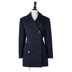 Navy blue wool peacoat Boutiques Givenchy