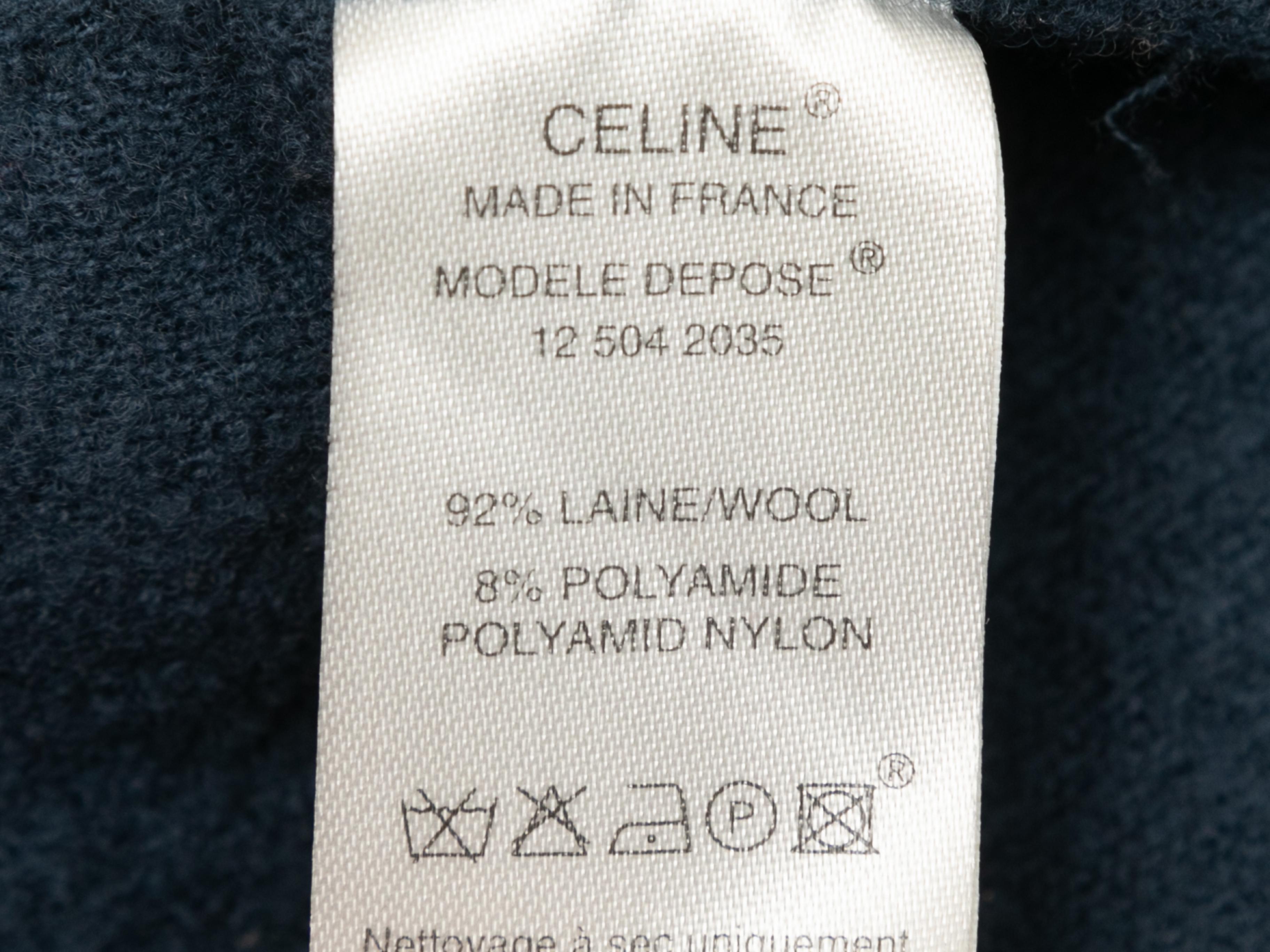 Navy Celine Double-Breasted Wool Jacket Size EU 40 1