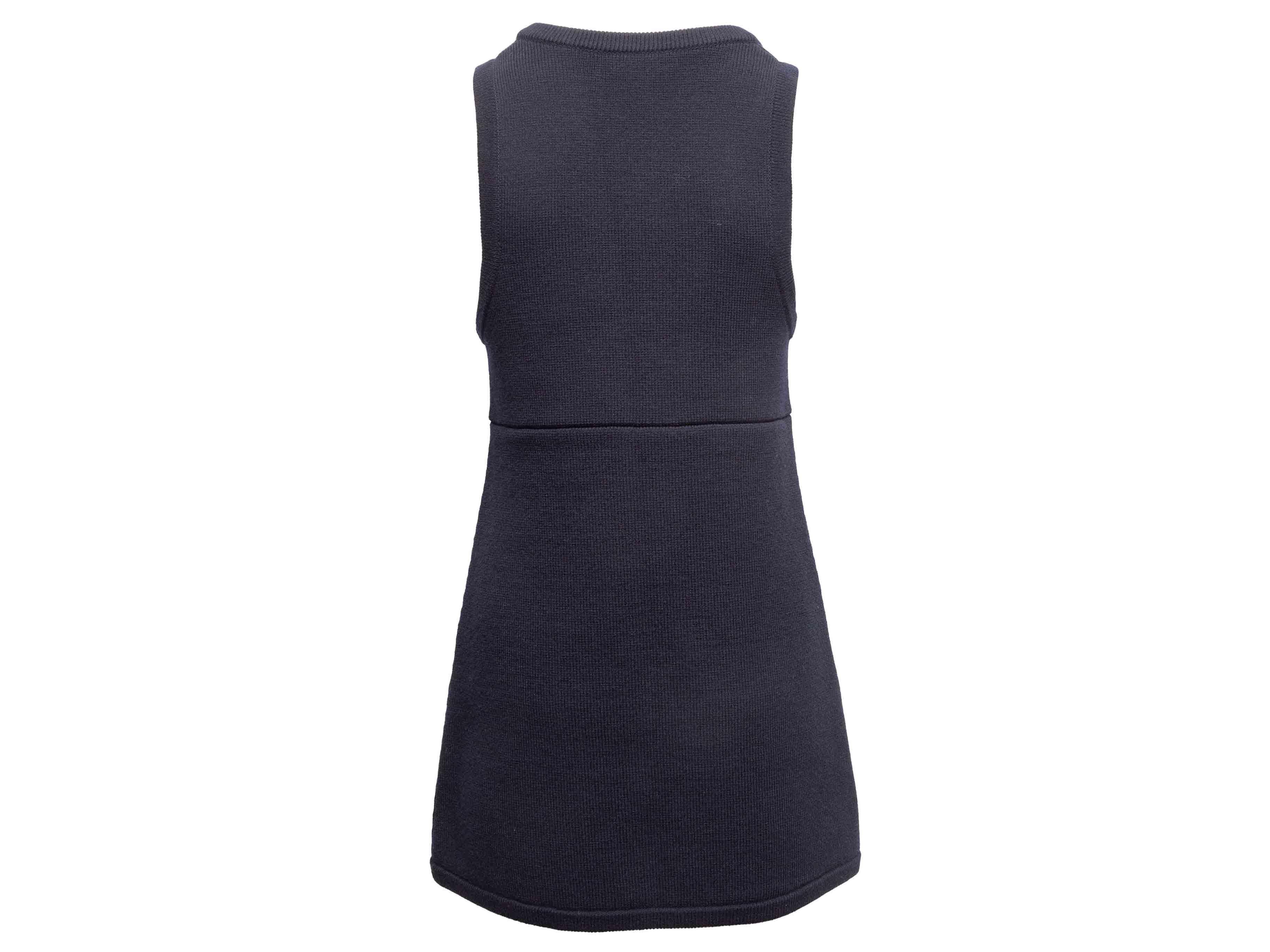 Navy Celine Strickschürze Kleid Größe US S (Schwarz) im Angebot