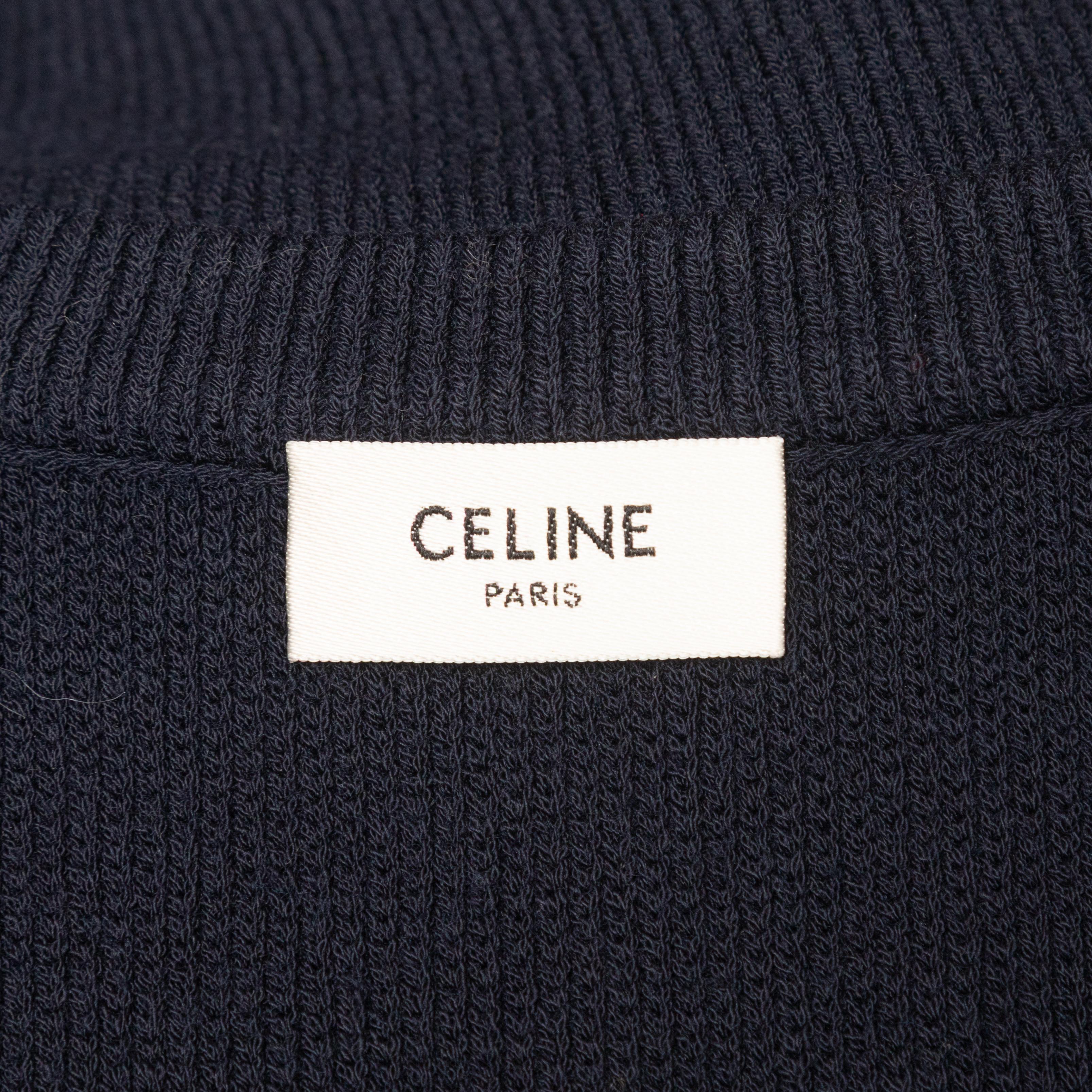 Navy Celine Strickschürze Kleid Größe US S im Zustand „Gut“ im Angebot in New York, NY