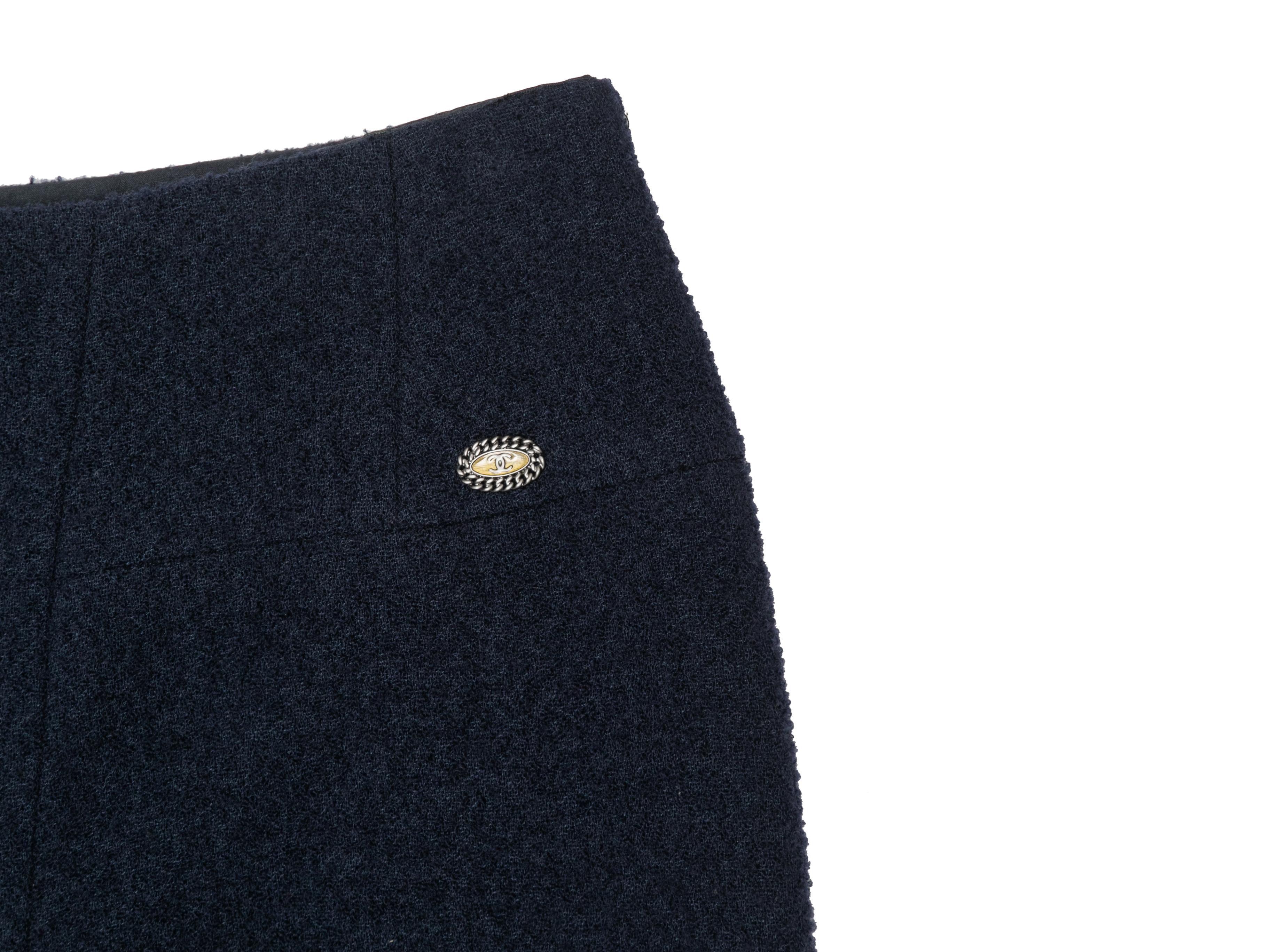 Navy Chanel Fall/Winter 2008 Wool Pencil Skirt For Sale 1