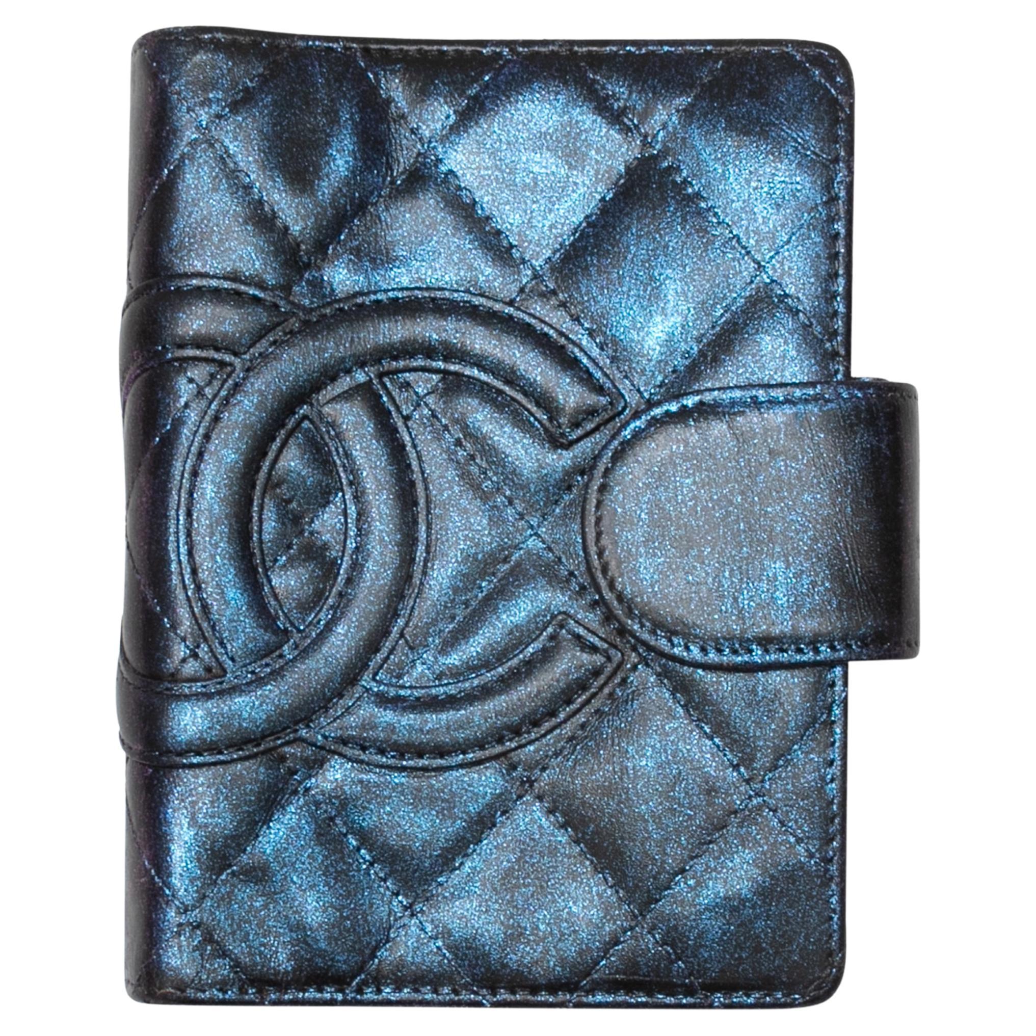 Navy Chanel Metallic Quilted CC Planner