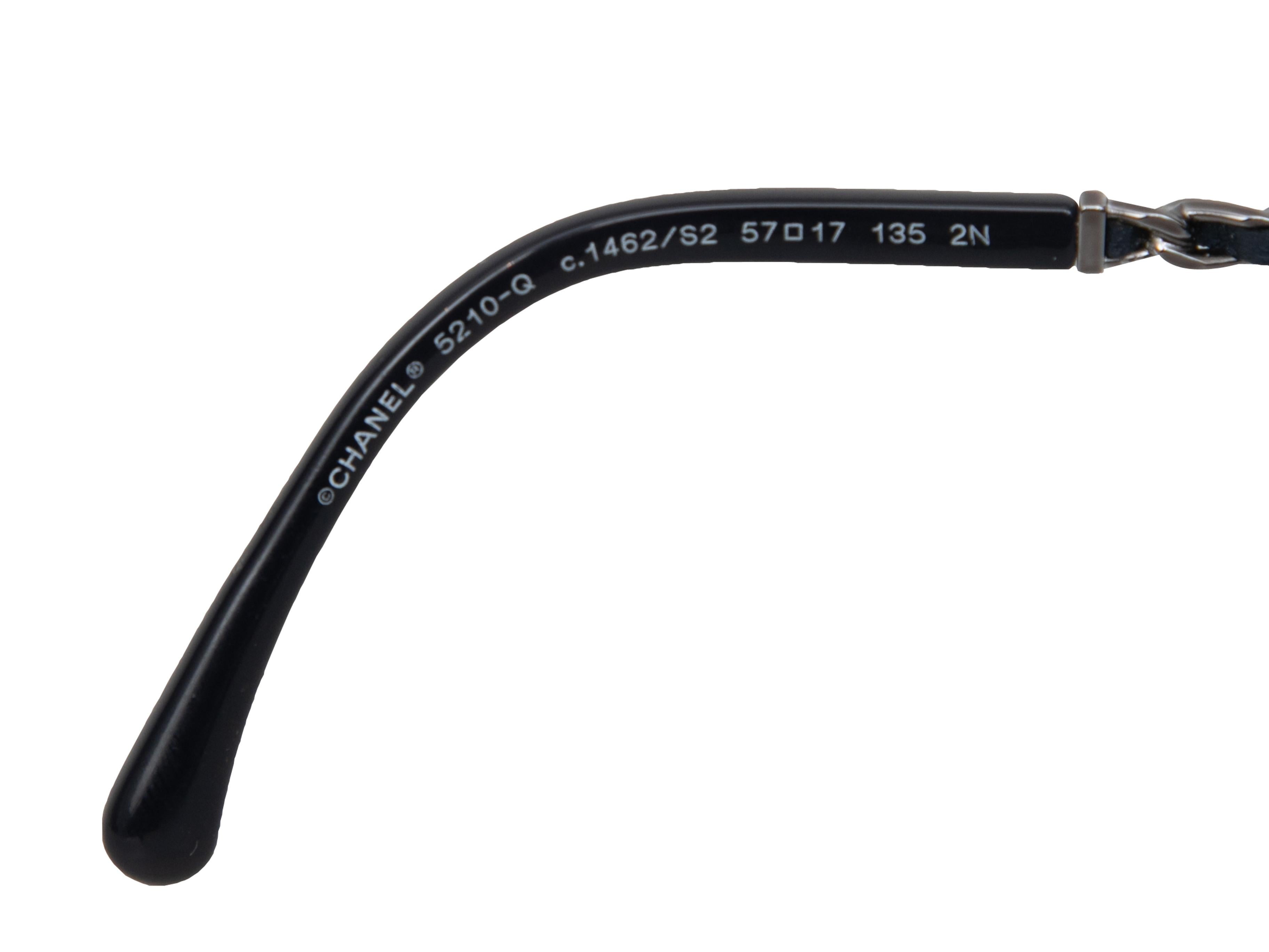 Gray Navy Chanel Oversized Acetate Sunglasses