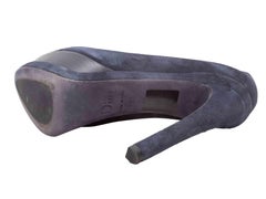 Navy Christian Dior Suede Platform Pumps Size 35