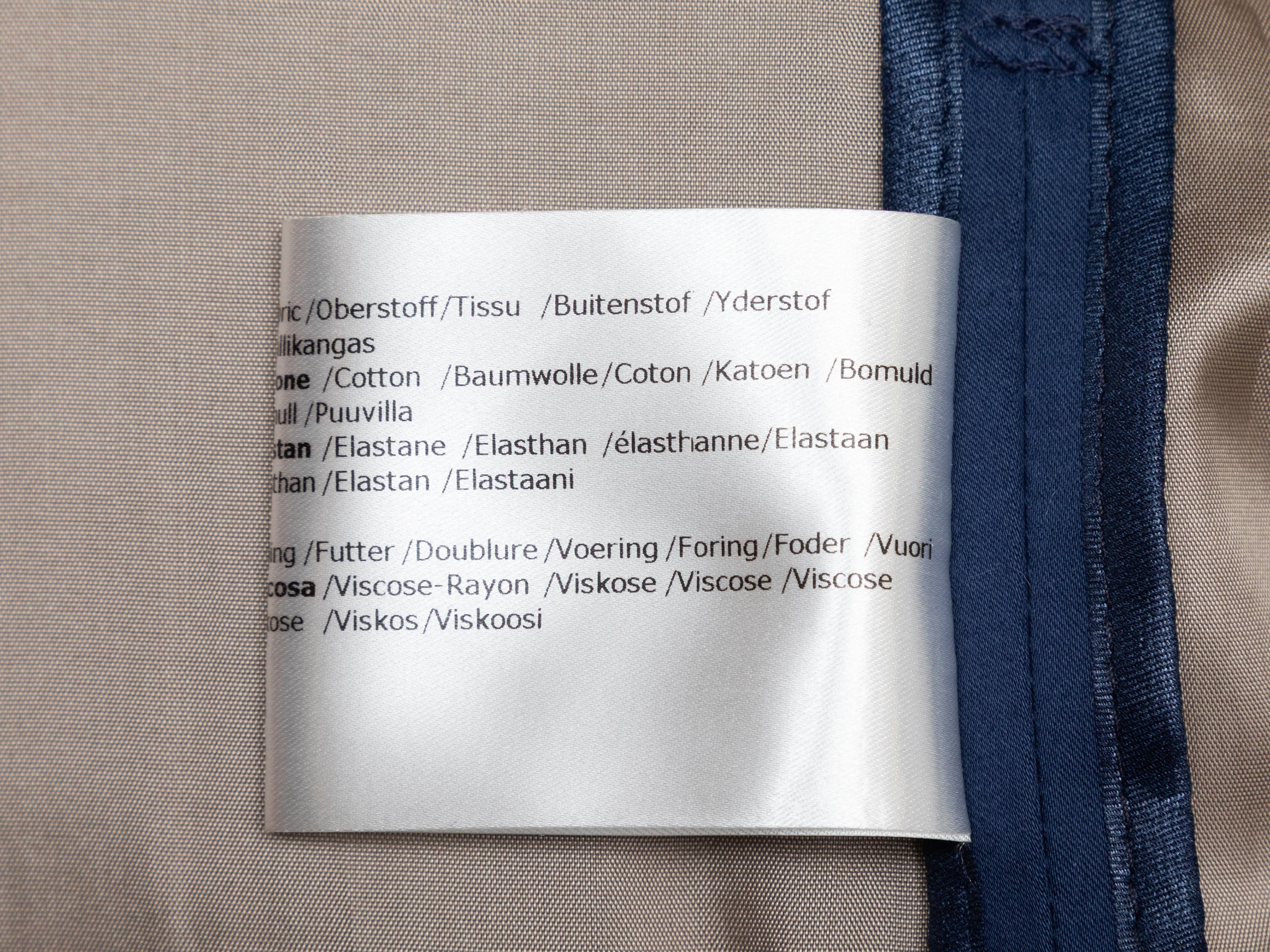 Navy Cinzia Rocca Zweireiher Trenchcoat Größe US 14 im Zustand „Gut“ im Angebot in New York, NY