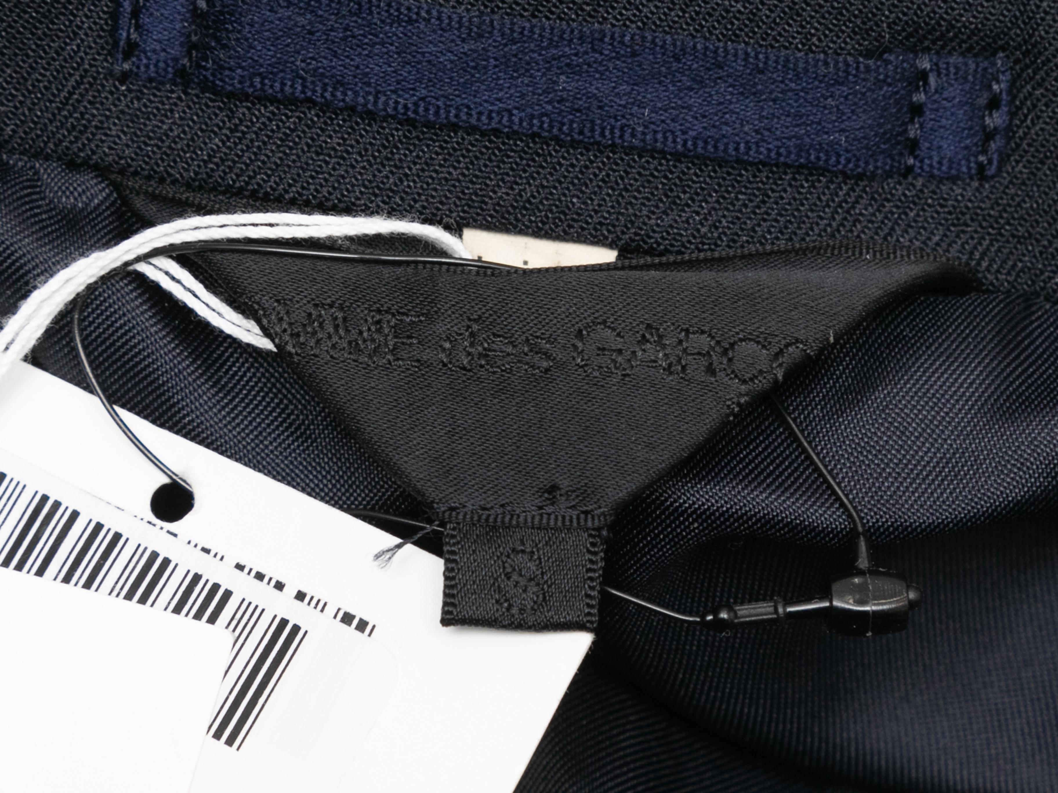 Navy Comme Des Garcons - Blazer con manica a pieghe Taglia US S In condizioni buone in vendita a New York, NY