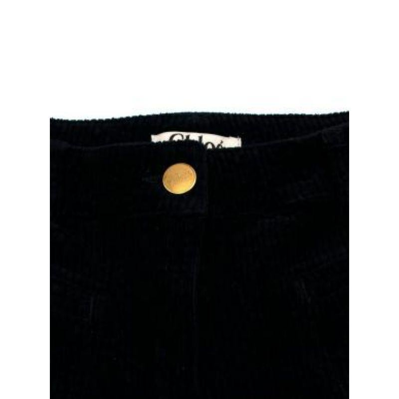 Women's Navy corduroy flared trousers For Sale