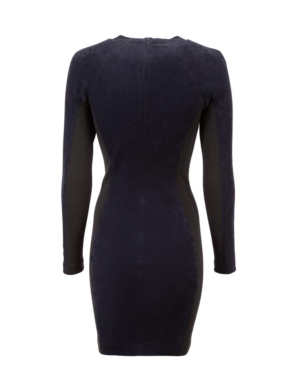 Black Navy Cotton Mini Dress Size XS For Sale