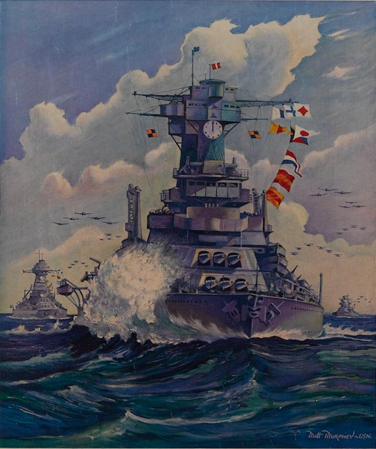 U.S. Navy "Navy Day October 27th" Vintage Poster by Matt Murphey, 1940