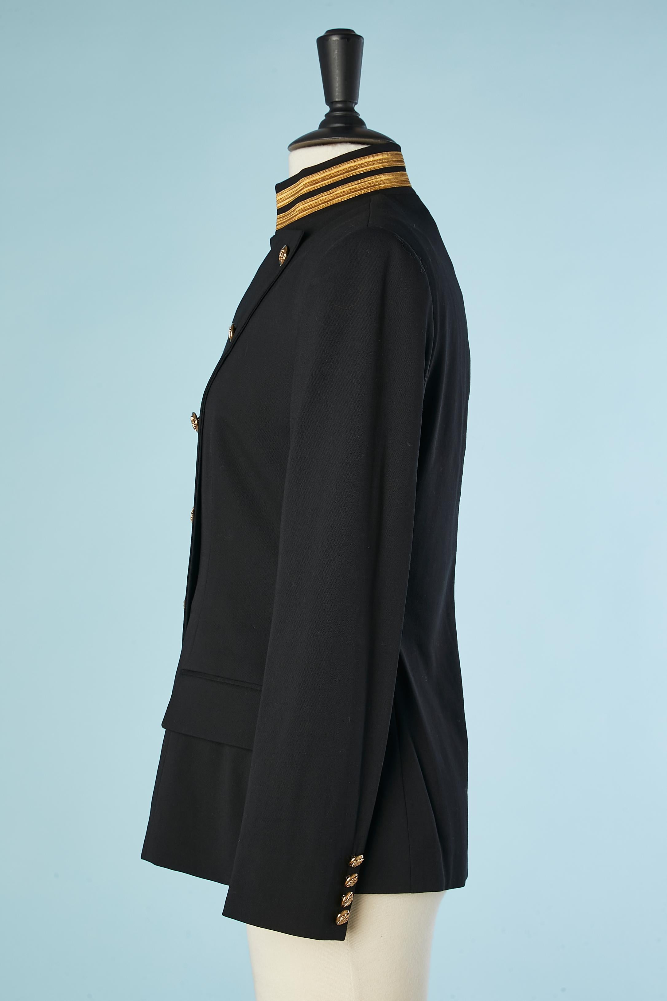 Navy double-breasted officier style jacket Ralph Lauren  In Excellent Condition For Sale In Saint-Ouen-Sur-Seine, FR
