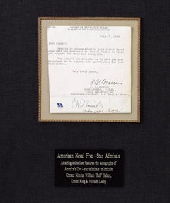 Navy Five-Star Admirals Signatures, United States World War II