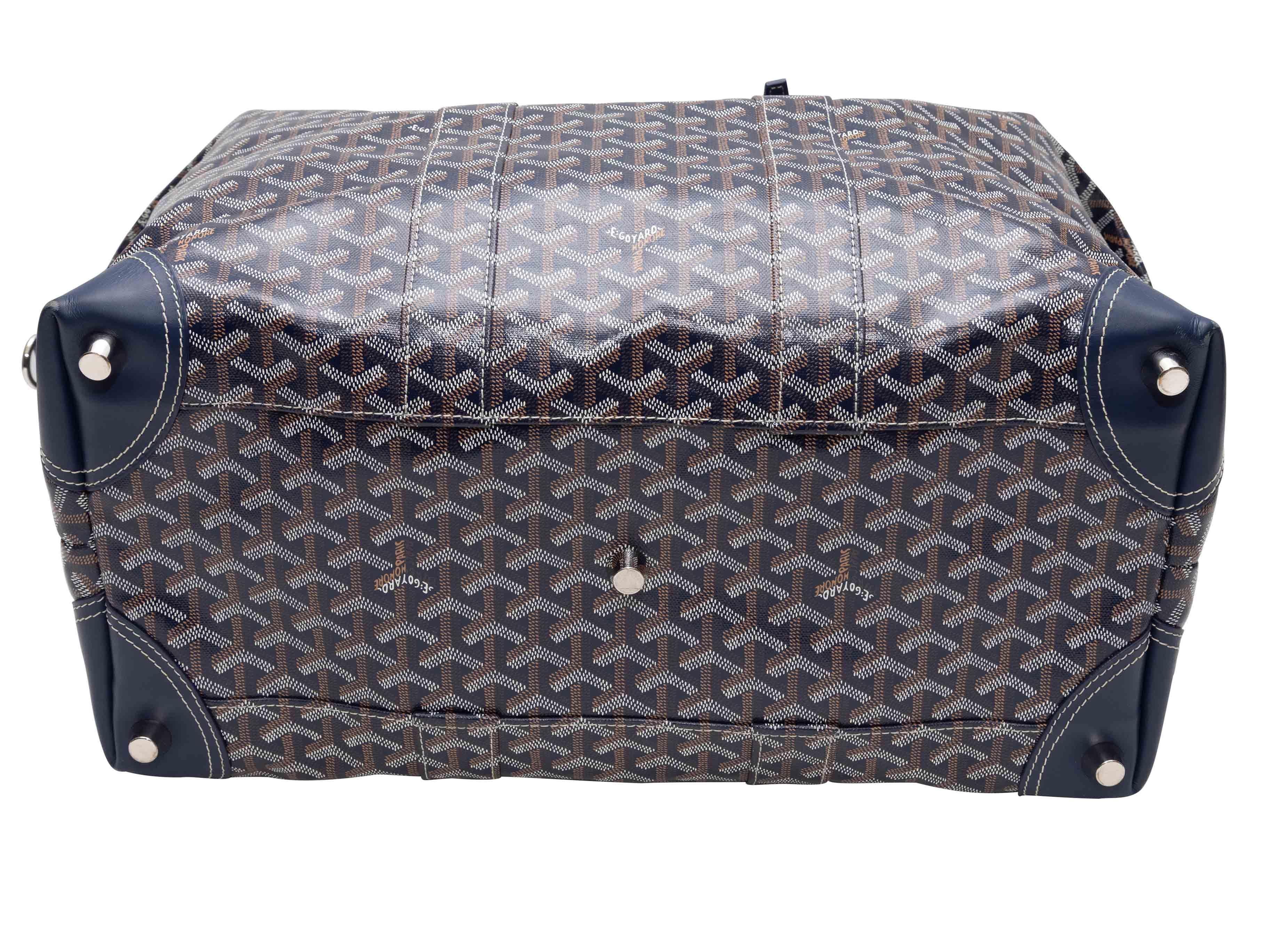 Navy Goyard Goyardine Boeing 45 Handbag In condizioni buone in vendita a New York, NY