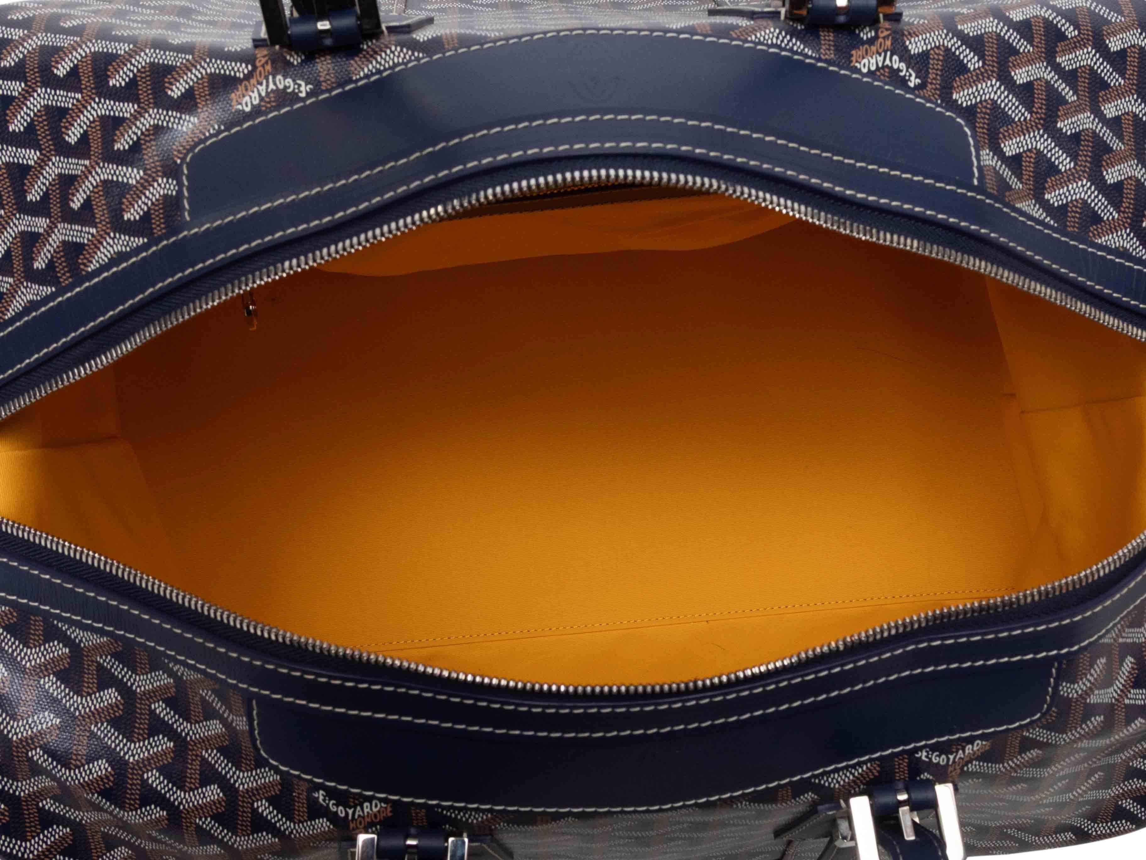 Donna Navy Goyard Goyardine Boeing 45 Handbag in vendita