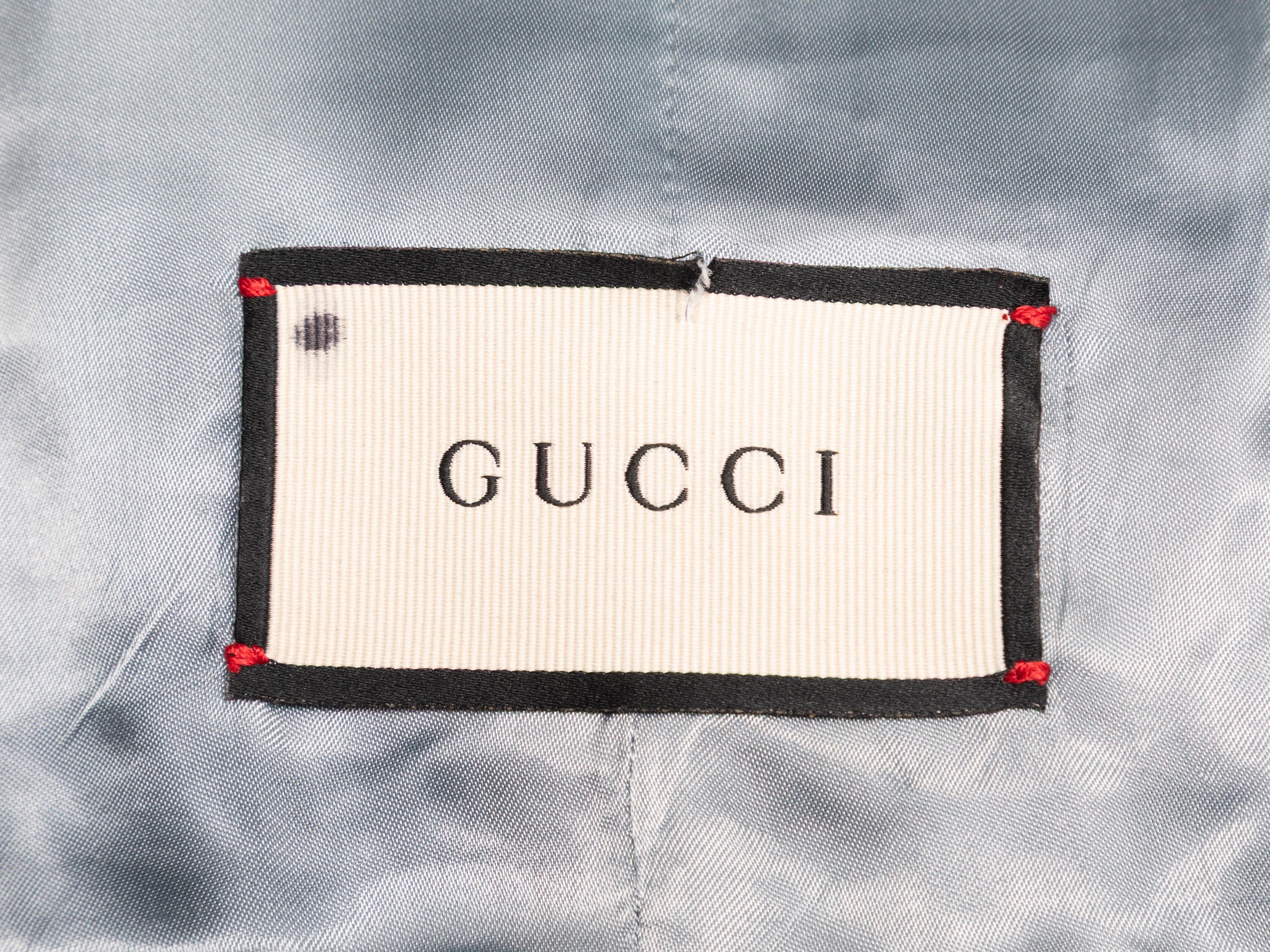 Gilet à motif d'abeilles en tissu écossais Gucci, bleu marine Taille IT 46 Pour femmes en vente