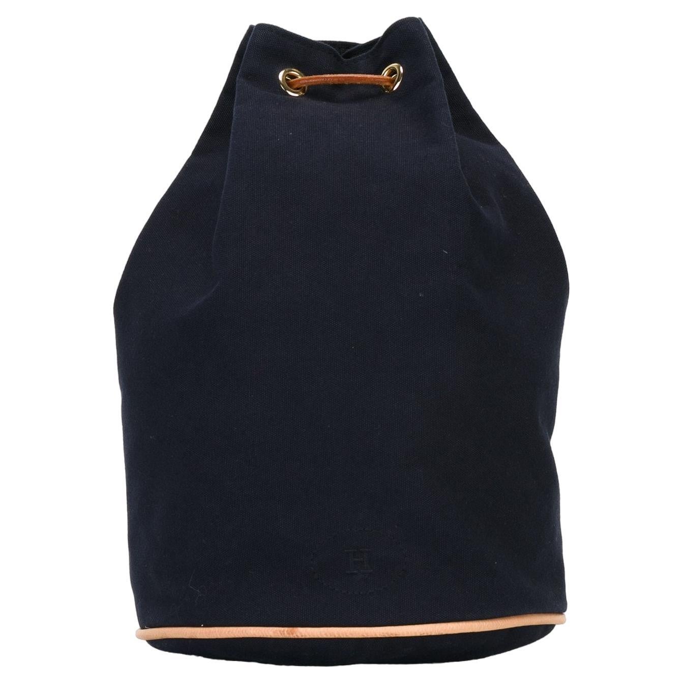 Navy Hermes Matelot cotton Tote Bag For Sale