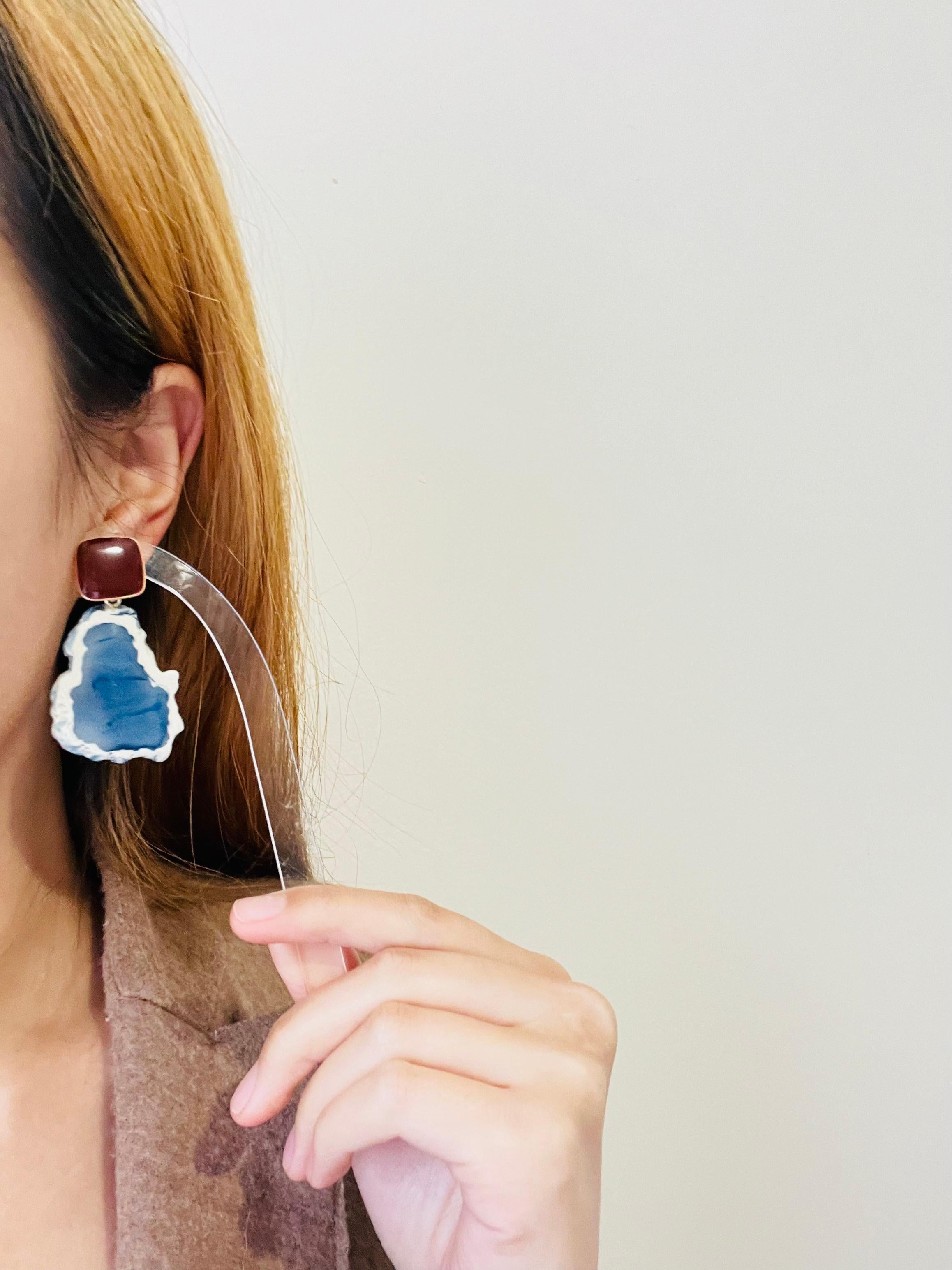 modern design irregular long tassel flower earrings for women
