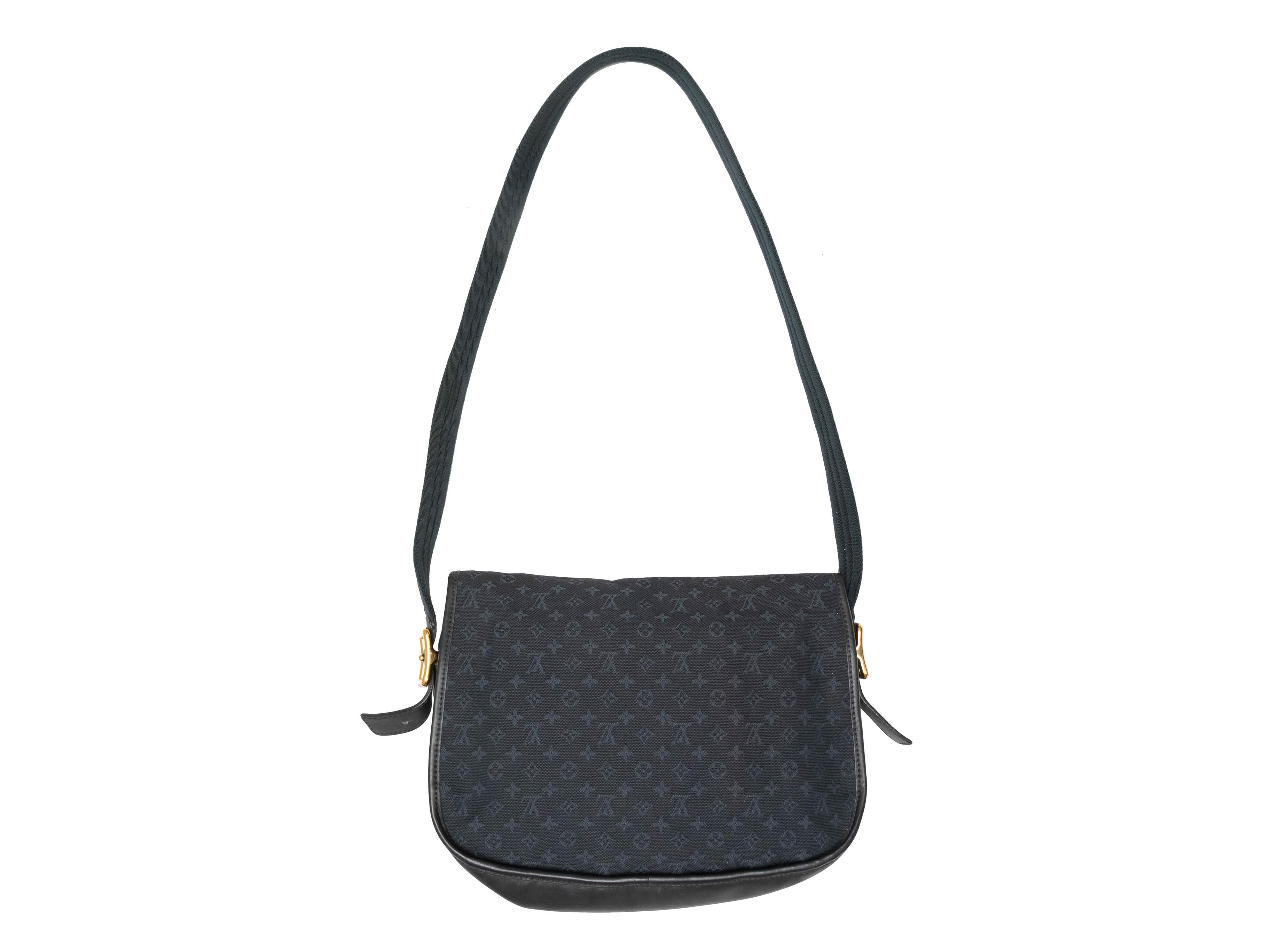 Navy Louis Vuitton Mini Lin Canvas & Leather Crossbody Bag 2