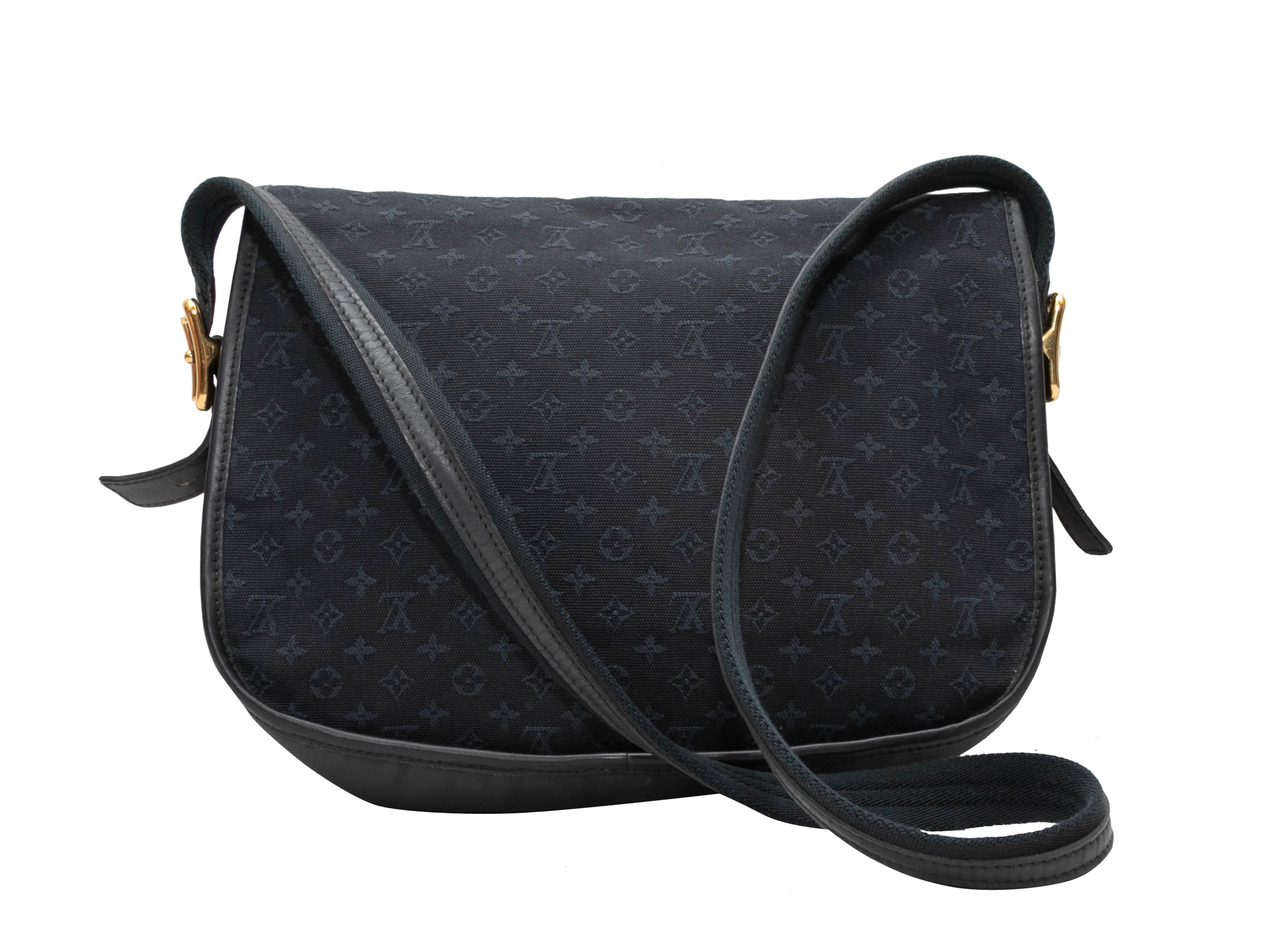 Navy Louis Vuitton Mini Lin Canvas & Leather Crossbody Bag 4
