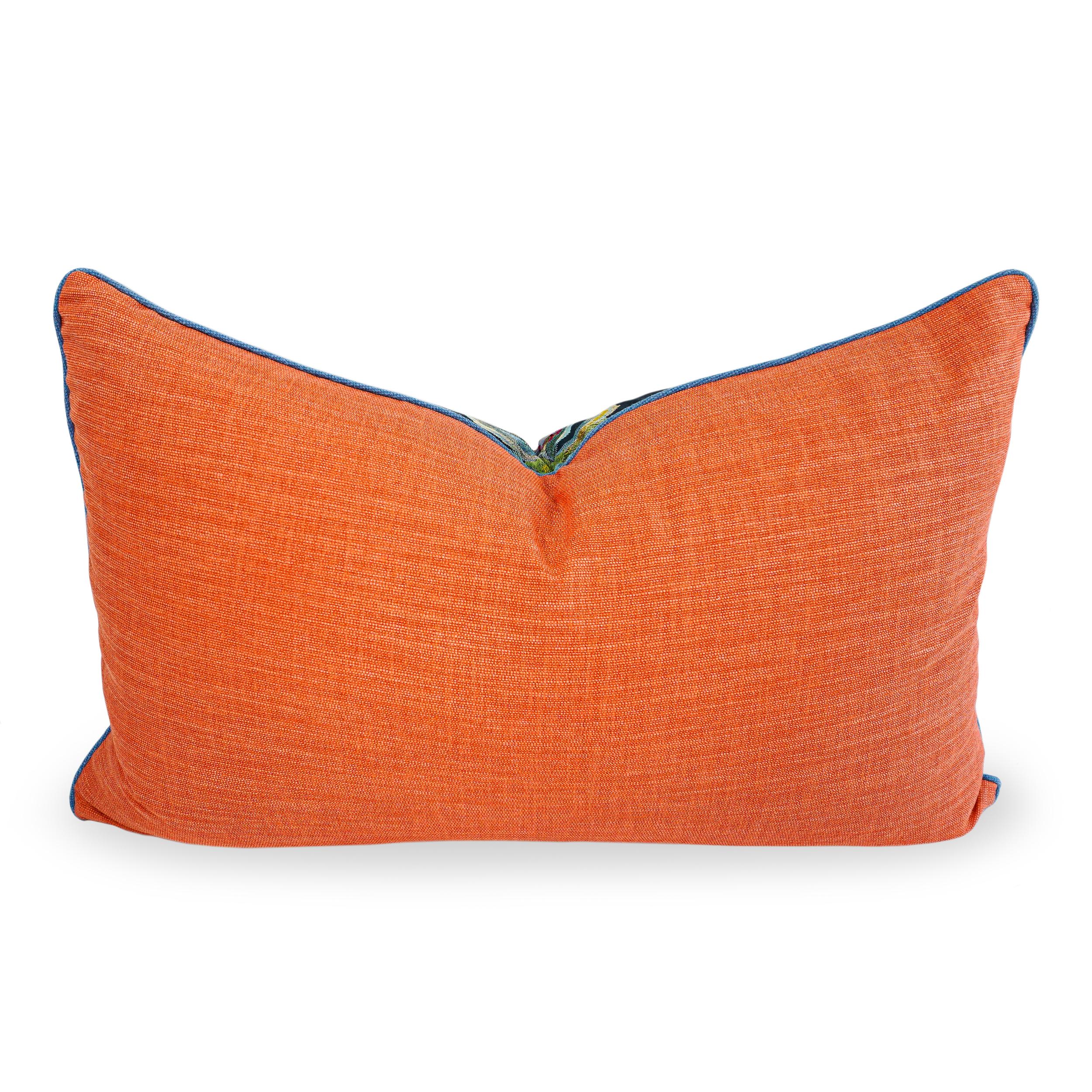 American Navy Lumbar Pillow with Fluorescent Embroidery For Sale