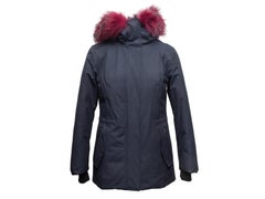 Navy Mackage Fur-Trimmed Hooded Down Coat Size US XS