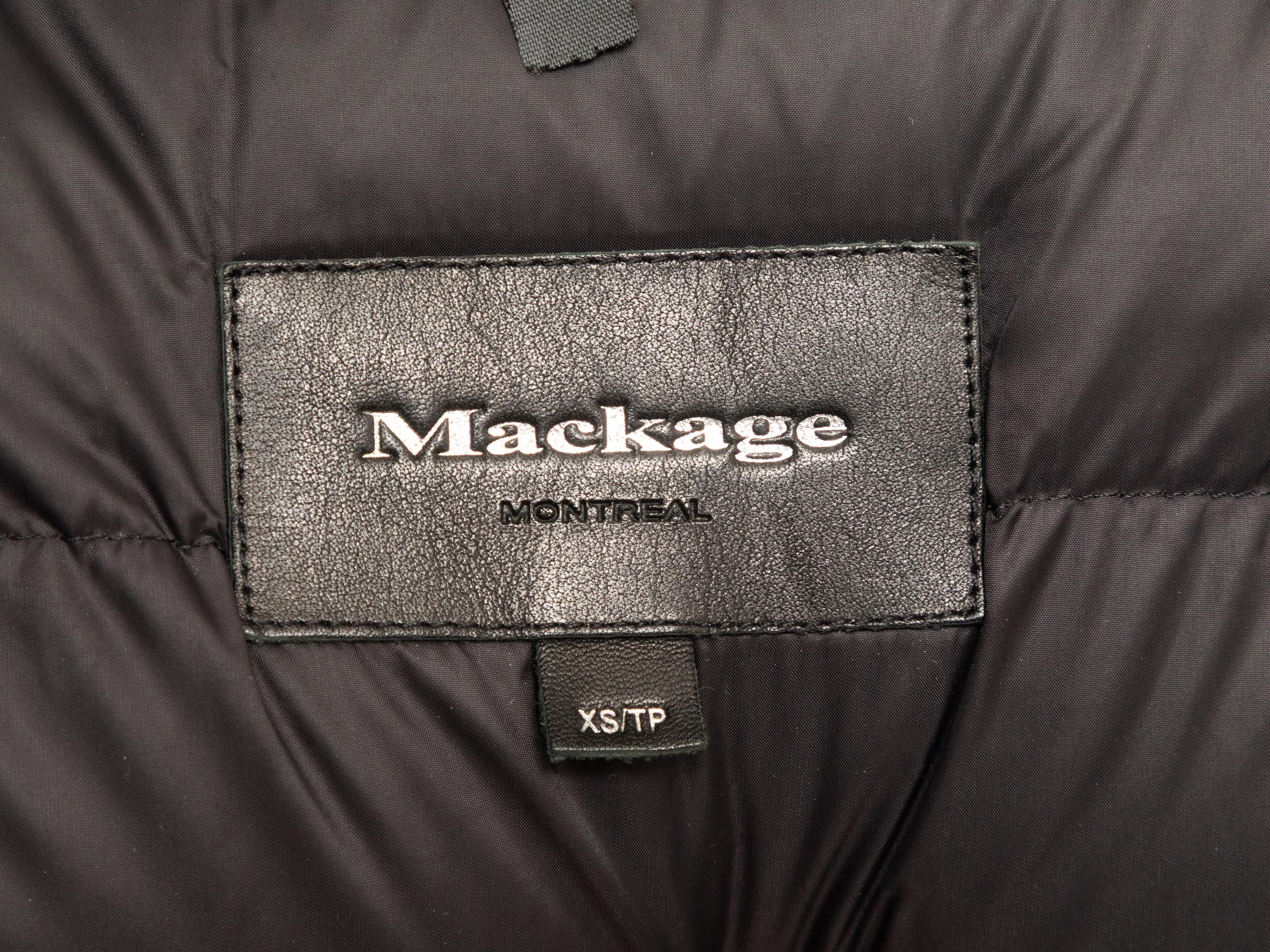 Donna Mackage Navy Cappotto in piuma d'oca con cappuccio taglia US XS in vendita