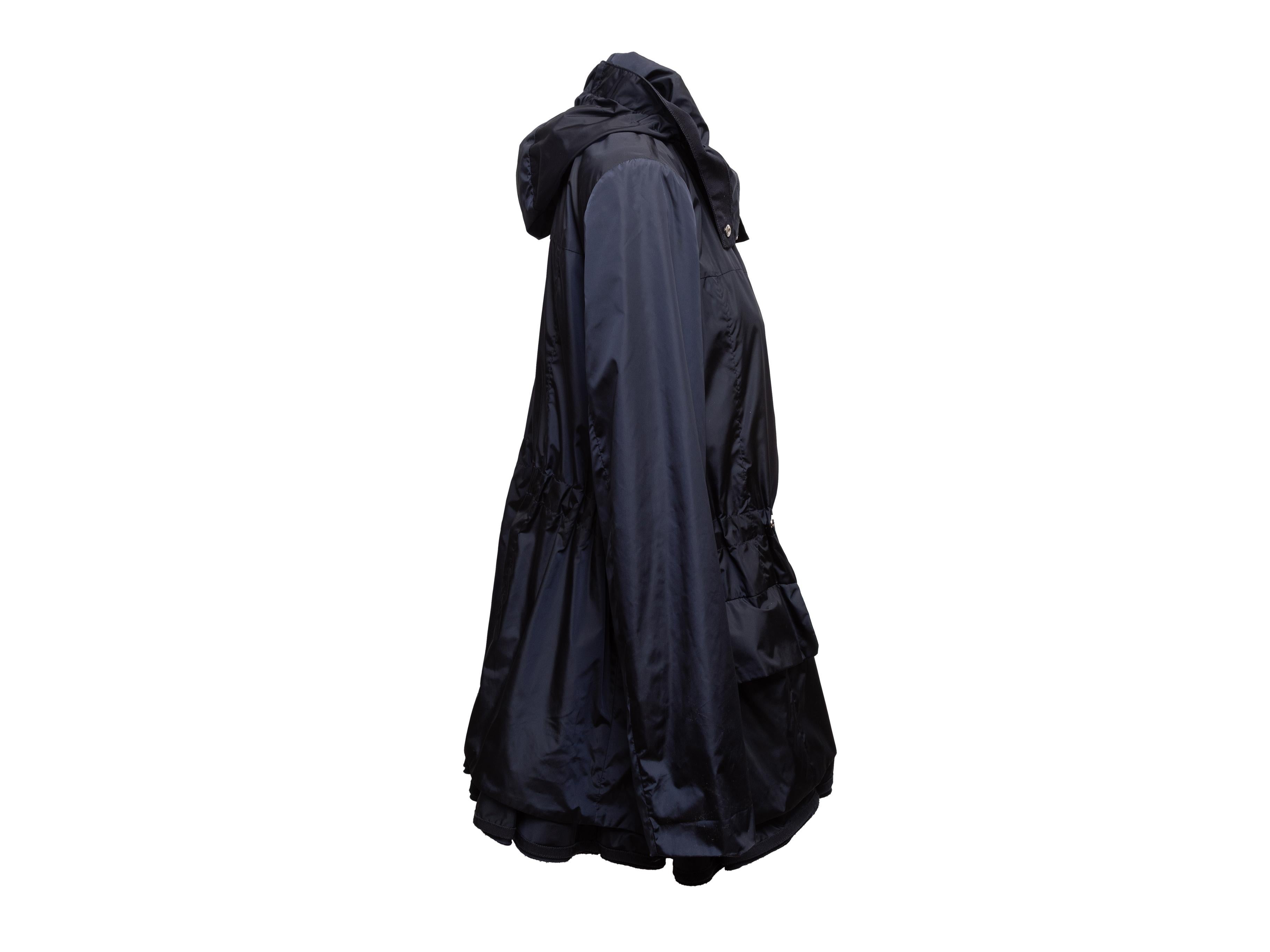 Women's or Men's Navy Moncler Hooded Windbreaker Jacket