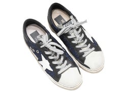 Navy & Multicolor Golden Goose Glitter Platform Low-Top Sneakers Size 8