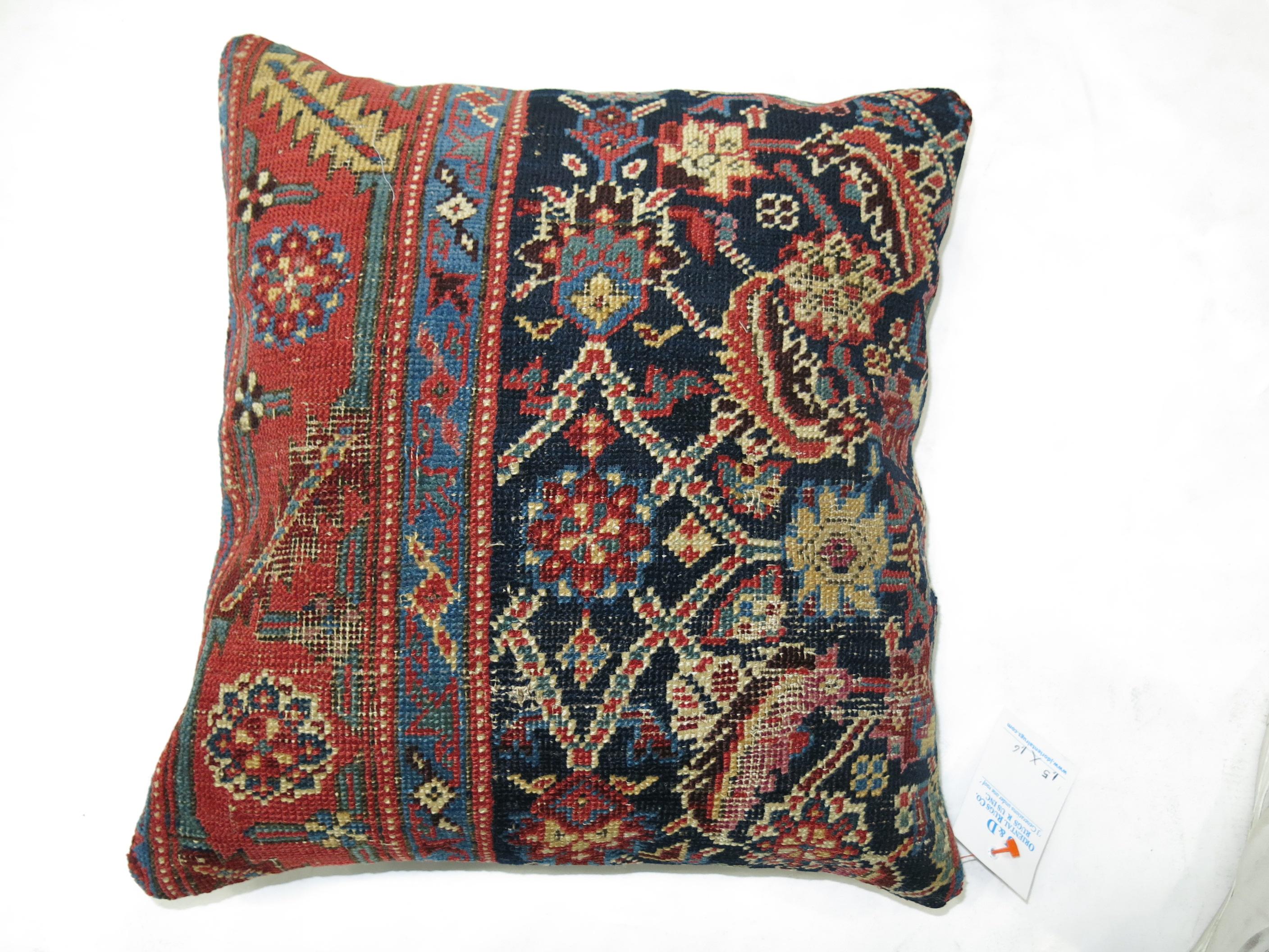 Navy Persian Rug Pillow For At 1stdibs, Persian Rug Cushion Covers