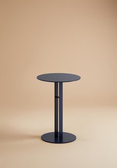Navy Portman Side Table in Steel with Brass Designed by Master for Lemon