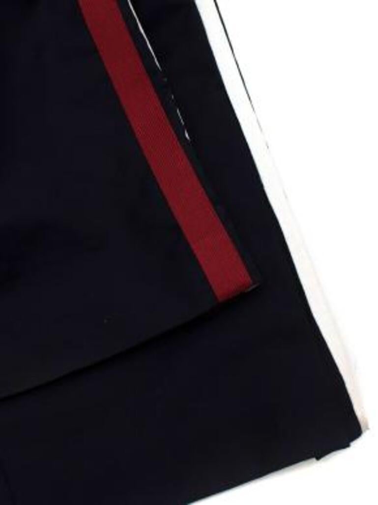 navy pull-on side stripe trousers In Good Condition For Sale In London, GB