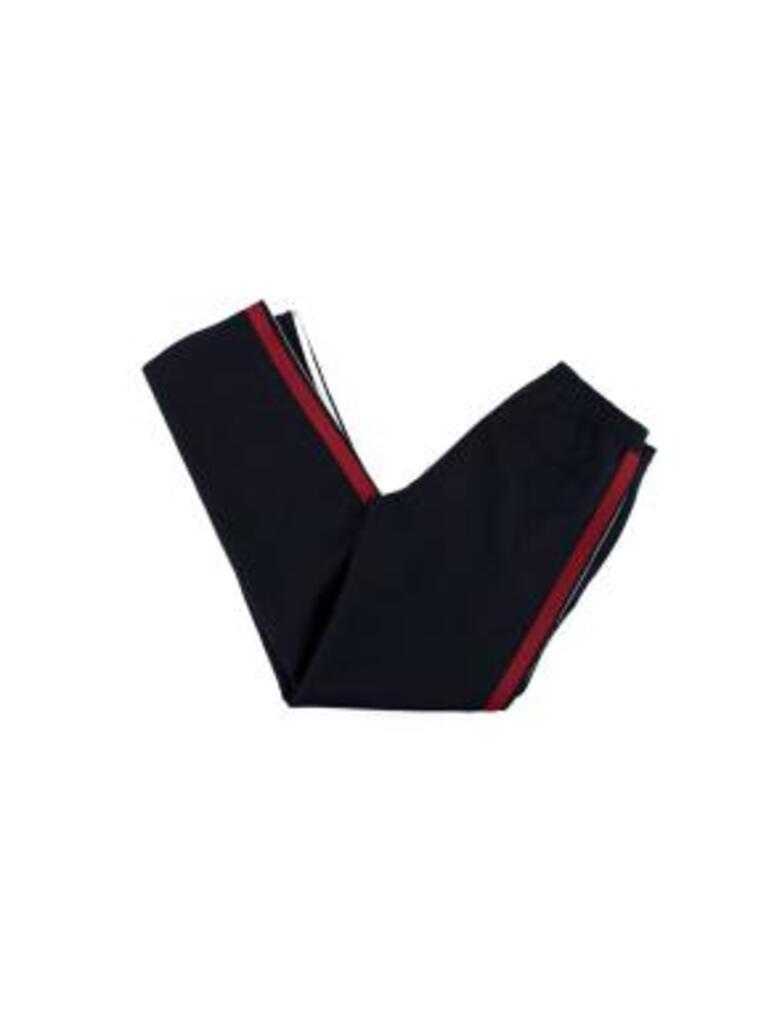 navy pull-on side stripe trousers For Sale