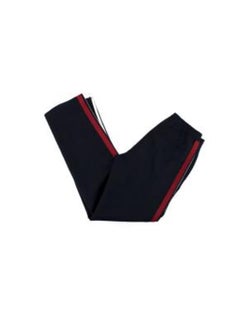 navy pull-on side stripe trousers